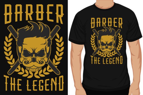 Barber Graphic Typography Tshirt Design
