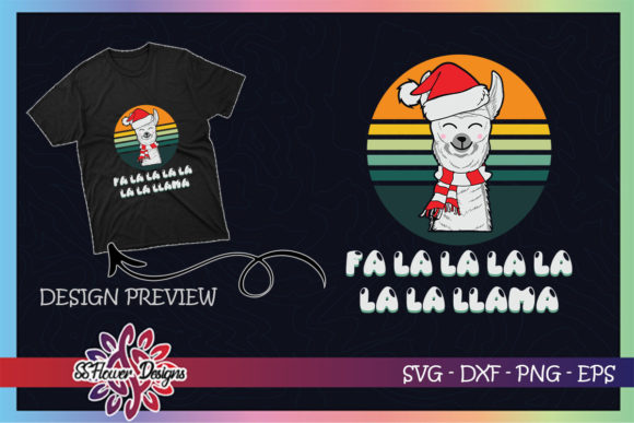 Fa La La Llama Christmas Funny Graphic: A Festive Design Asset