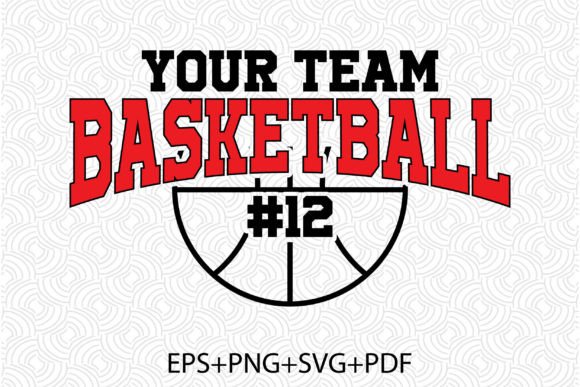 Your Team Basketball #12 Graphic T-shirt: A Bold Design Asset